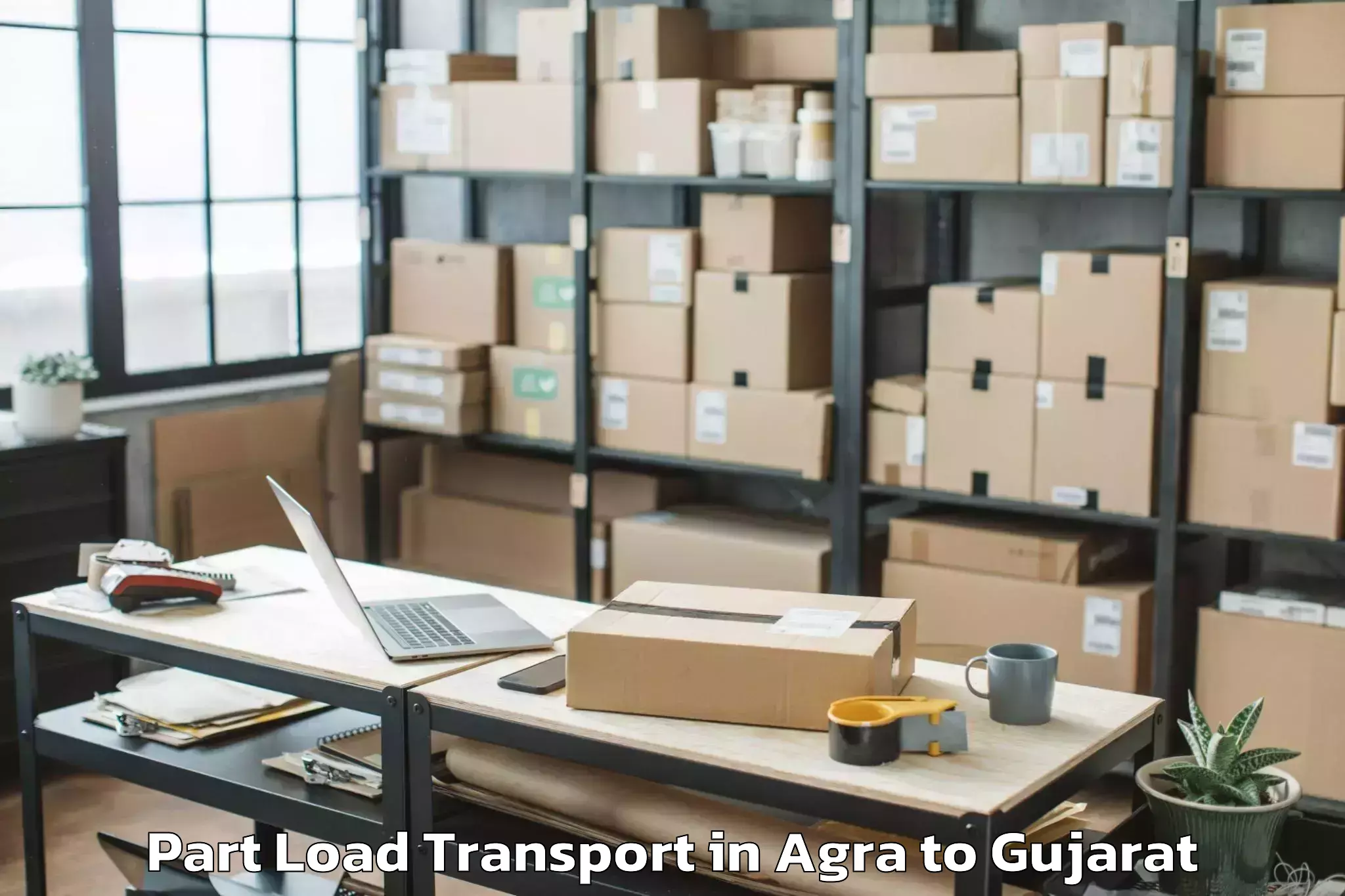 Quality Agra to Ganpat University Mehsana Part Load Transport